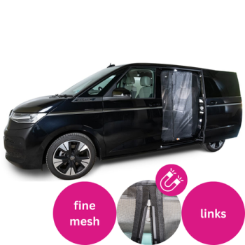 VanQuito Moskitonetz für VW T7 Schiebetür links fine mesh Magnetreißverschluss